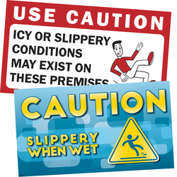 Slippery Conditions Signs Image