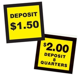 Yellow and Black Price Decals Image